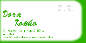 dora kopko business card