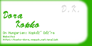 dora kopko business card